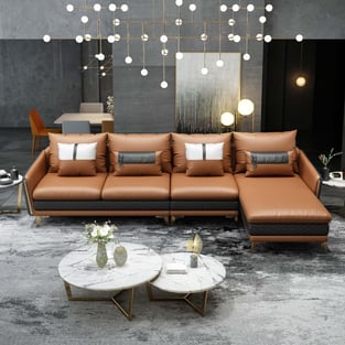 Living Room  Camel, Dark Grey European Furniture photo