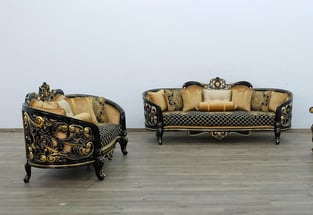 Living Room  Gold, Antique, Black European Furniture image