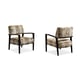 Exotic Faux Leopard Fur Laque Noire Finish DAUPHINE CHAIR Set 2Pcs by Caracole 