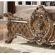 Met Ant Gold & Perfect Brown CAL King Bed Set 6Pcs Traditional Homey Design HD-8018