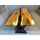 Epoxy River Dining Table European Furniture Santo EVT0011-118-BLK-T