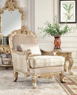 Silver, Champagne, Gold Finish Homey Design  HD-8925 3PC Living Room interior