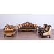 Imperial Luxury Black & Dark Gold RAFFAELLO Sofa Set 4Pcs EUROPEAN FURNITURE