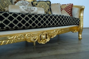 Order Mahogany, Beige, Gold, Antique, Black, Ebony European Furniture 68585-S Living Room now