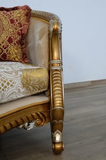 Living Room  Brown, Gold, Antique European Furniture photo