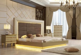 Buy Silver, Champagne, Chocolate Homey Design  Bedroom 