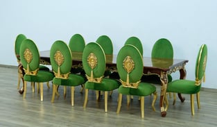 Buy Brown, Gold, Emerald European Furniture Dining Room 