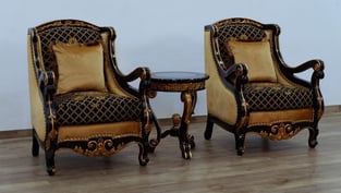 Living Room  Gold, Antique, Silver, Black European Furniture image