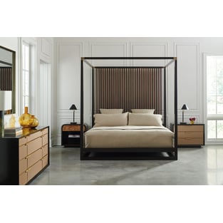 Dark Chocolate, Dark Walnut Caracole CLA-020-121-EK-3PC Bedroom interior