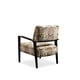 Exotic Faux Leopard Fur Laque Noire Finish DAUPHINE CHAIR Set 2Pcs by Caracole 