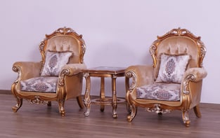 Order Gold, Antique, Silver, Black European Furniture 38996-Set-3 Living Room now