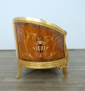 Buy Mahogany, Beige, Gold, Antique, Ebony European Furniture Living Room 