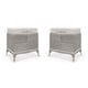 Cappuccino & Sparkling Argent Nightstand Set 2Pcs CADENCE by Caracole 