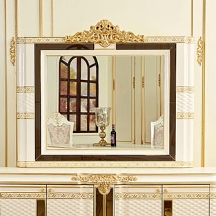 Buy White, Gold Homey Design  Dining Room 