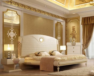 Bedroom  Gold, Cream Homey Design  photo