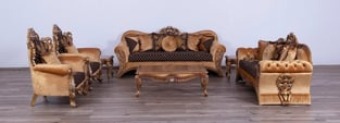 Brown, Gold European Furniture 42035-Set-4 Living Room interior