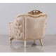 Luxury Pearl Antique Dark Gold Wood Trim ANGELICA Chair Set 2Pcs EUROPEAN FURNITURE