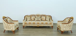 Brown, Gold European Furniture 45354-Set-4 Living Room interior