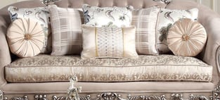 Beige, Silver Cosmos Furniture Cristina-Set-3 Living Room interior