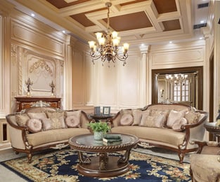 Buy Mahogany, Beige, Brown Homey Design  Living Room 