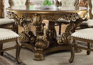 Dining Room  Ivory, Golden Brown, Antique Brown Homey Design  photo