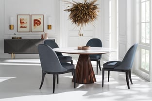 Navy, Dark Walnut Caracole CLA-020-285-Set-2 Dining Room interior