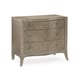 Elegant Linen & Soft Silver Paint AVONDALE NIGHTSTAND Set 2 Pcs by Caracole 