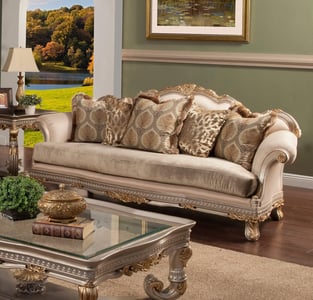 Buy Gold, Silver, Light Gray Benneti Living Room 