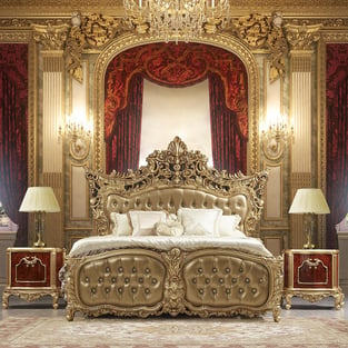 Bedroom  Gold, Crimson Homey Design  image