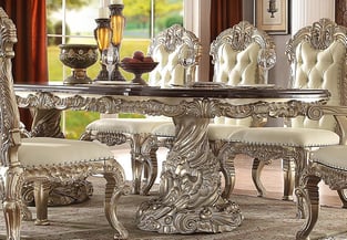 Dining Room  Silver, Cherry, Antique White Homey Design  photo