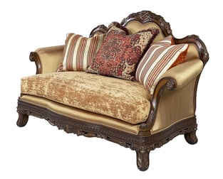 Buy Gold, Golden Beige, Dark Brown Benneti Living Room 