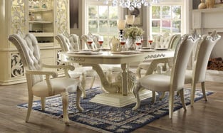 Order Ivory Homey Design  HD-27-SET-7 Dining Room now