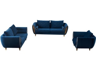 Buy Gold, Blue European Furniture Living Room 