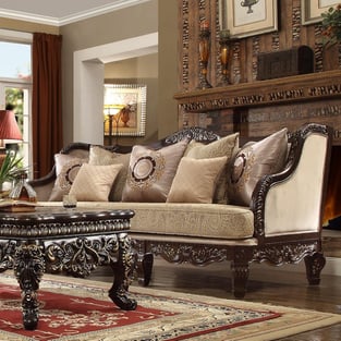 Brown, Antique, Pearl, Dark Cherry Homey Design  HD-914-SSET3 Living Room interior