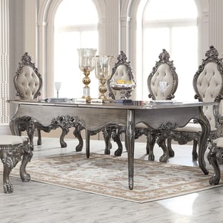 Dining Room  Silver, Gray Homey Design  photo