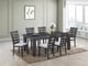 Gray Finish Wood Dining Room Set 5Pcs Transitional Cosmos Furniture Bailey