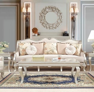 Living Room  Silver, Metallic Homey Design  image