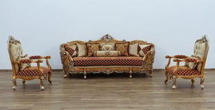 Living Room  Gold, Sand, Red European Furniture image