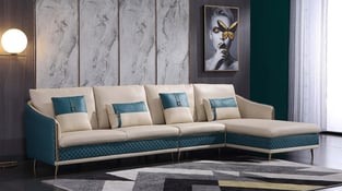 Living Room  Blue, Off-White European Furniture image