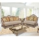 Luxury Pecan Silk Chenille Living Room Sofa Set 3Pcs Benetti's Vivacci Classic