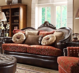 Living Room  Dark Brown, Red Homey Design  image