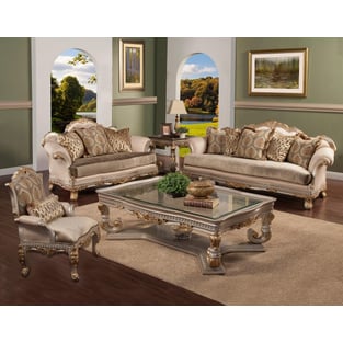 Buy Gold, Silver, Light Gray Benneti Living Room 