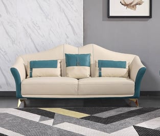 Living Room  Blue, Off-White European Furniture image