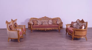 Buy Gold, Red European Furniture Living Room 