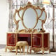 Traditional Antique Gold Solid Wood King Bedroom Set 5Pcs Homey Design HD-961