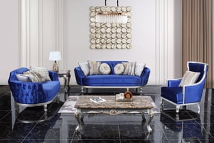 Living Room  Silver, Blue Cosmos Furniture image