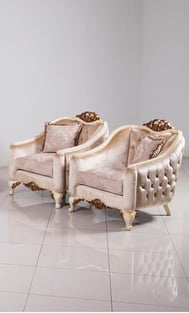 Living Room  Beige, Gold, Antique, Pearl European Furniture image