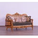 Luxury Sand Black & Gold Wood Trim MODIGLIANI Sofa Set 2 Pcs EUROPEAN FURNITURE 