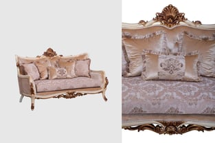 Buy Beige, Gold, Antique European Furniture Living Room 