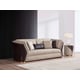 Italian Leather Sand Beige-Chocolate Sofa Set 2Pcs VOGUE  EUROPEAN FURNITURE Modern